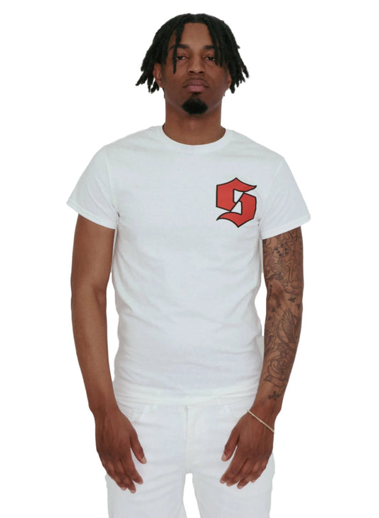 Strawberry White Tee